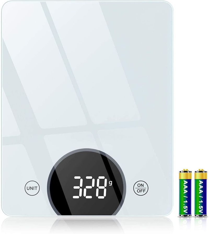 Cocoda 10kg High Precision Digital Kitchen Scale, Tempered Glass, LED Display
