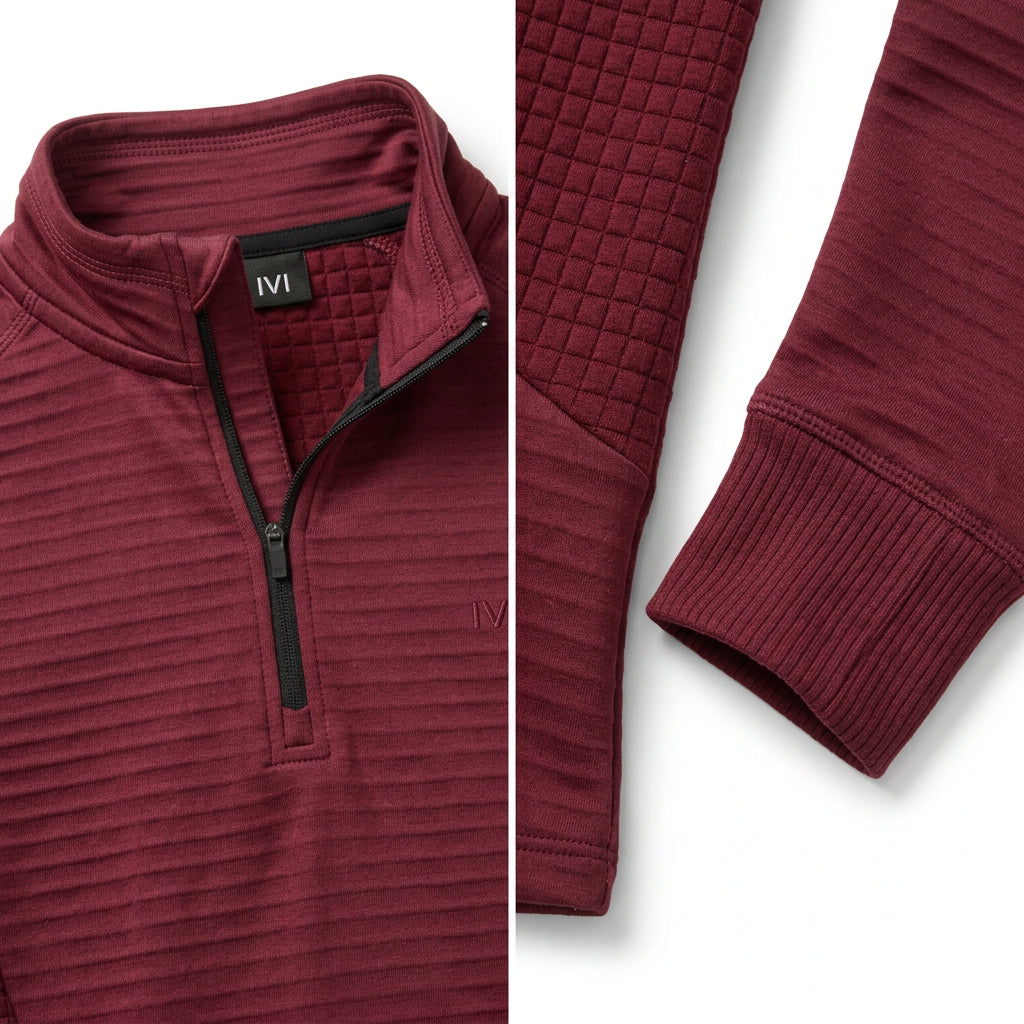 Crivit Women's Long Sleeve Half-Zip Hiking Top S-M Red
