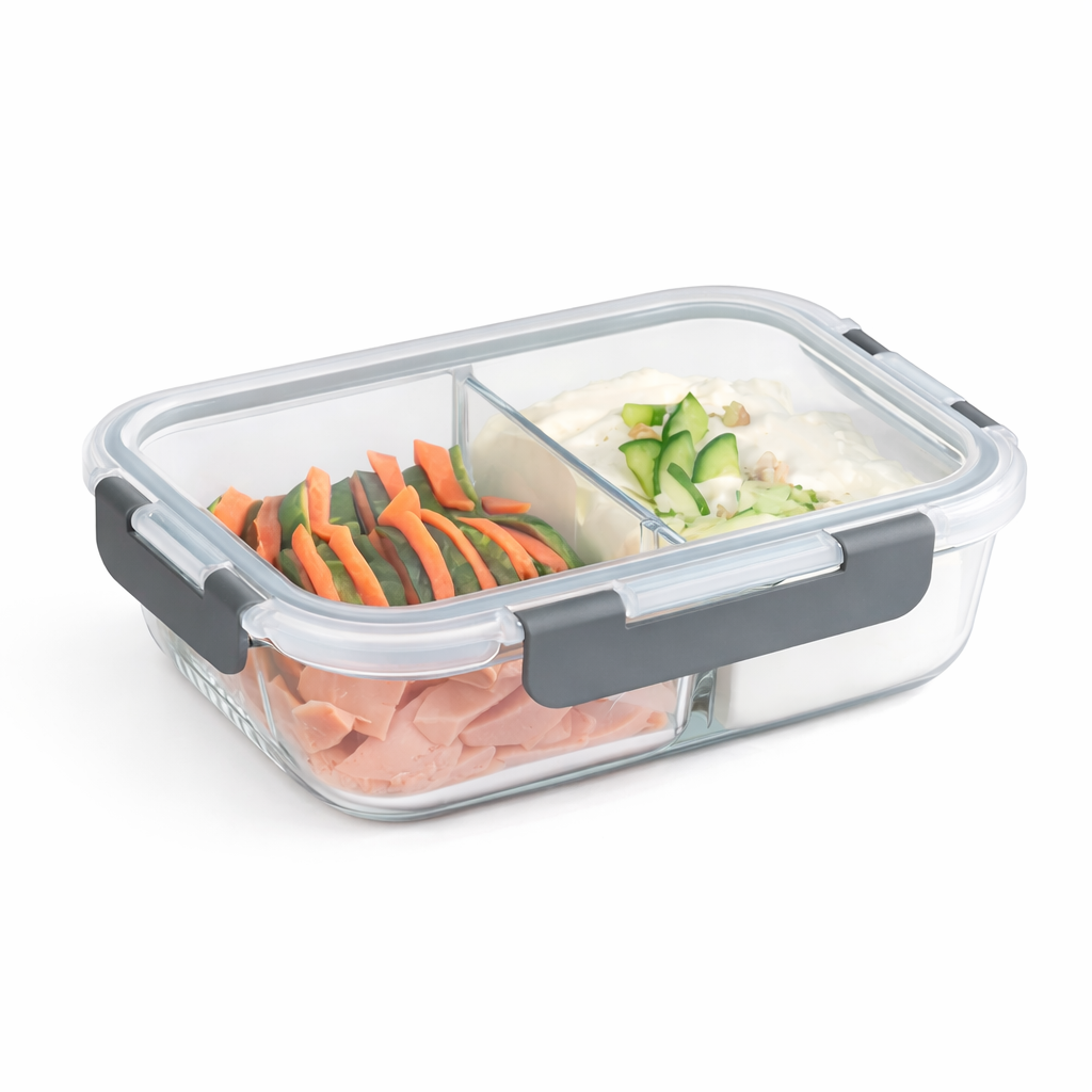 VERONES 1-Pack 22oz Glass Meal Prep Containers – Leak‑Resistant BPA‑Free