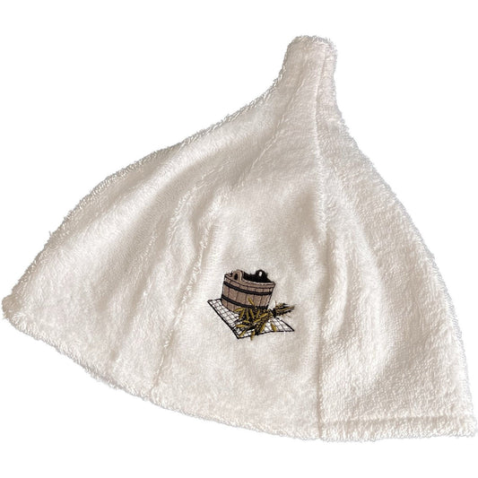 Eco-Friendly White Sauna Hat – 100% Cotton Unisex Comfort
