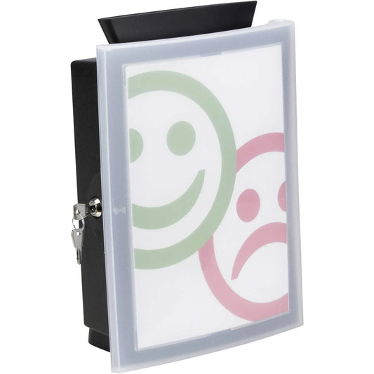HAN Multifunction Ballot Box IMAGE'IN Black, Wall-Mountable, Lockable, A4 Slot - Gomix Brands Outlet