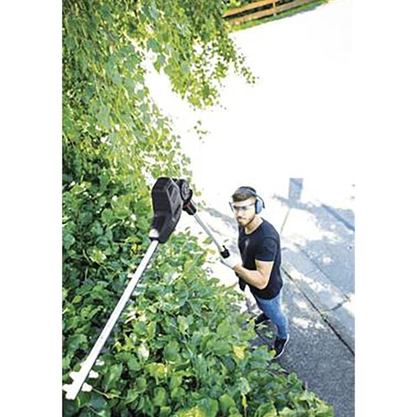 Scheppach TPH500 Powerful Electric Telescopic Hedge Trimmer, Adjustable Long Reach Garden Tool