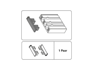 Gardinia GE3 3-Track White Curtain Rail End Caps - Durable Plastic 2-Pack - Gomix Brands Outlet