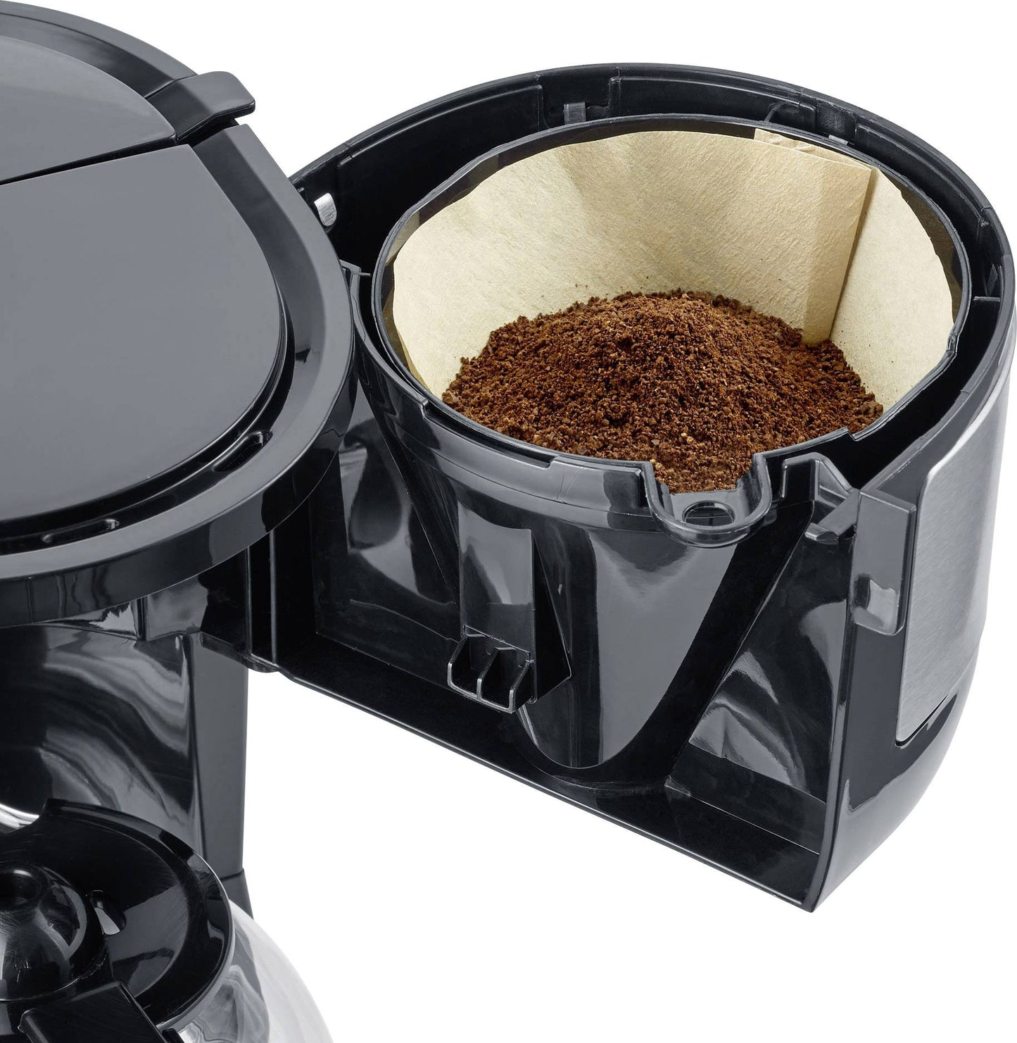 Severin KA 4808 Compact Drip Coffee Maker, Black, 4-Cup Capacity