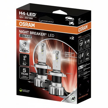 Osram Night Breaker LED H4 Smart 12V Car Headlight Bulbs