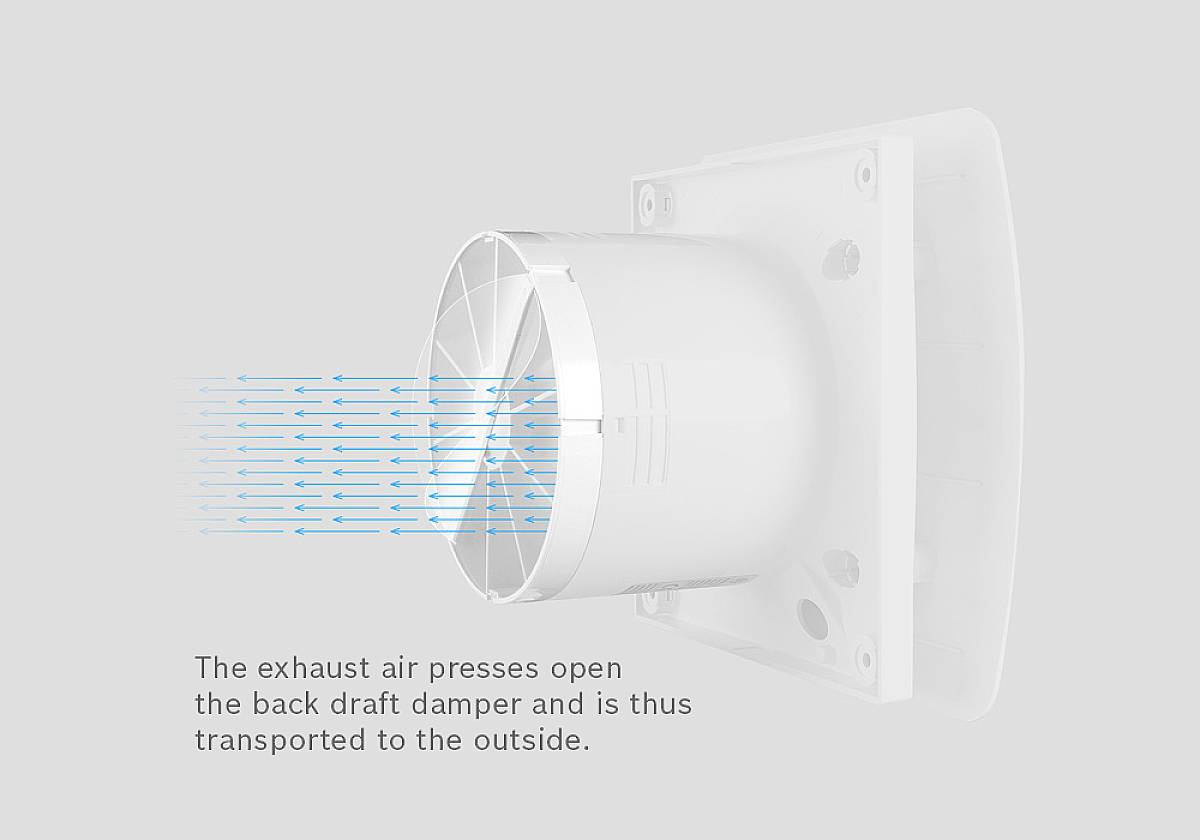 Bosch 1500 W100 Wall-Mount Bathroom Fan; Quiet, Efficient Ventilation