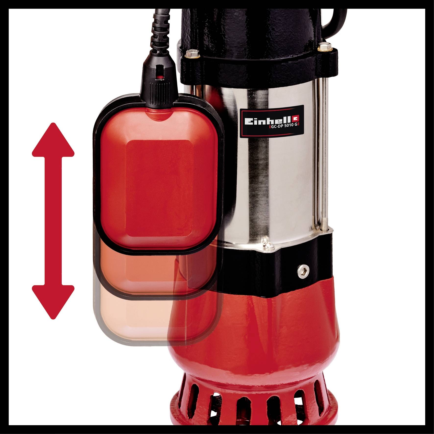 Einhell GC-DP 5010G 500W Submersible Effluent Sump Pump, 3170 GPH, 26.2 Foot Lift