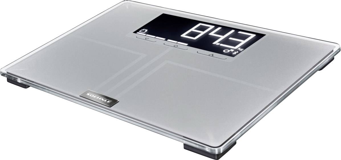 Soehnle Smart Digital Body Analysis Bathroom Scale with Bluetooth, High Capacity, Grey