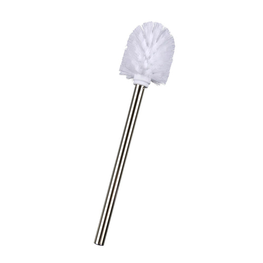 Wenko Stainless Steel Toilet Brush Replacement Head, Rust-Free, White Bristles