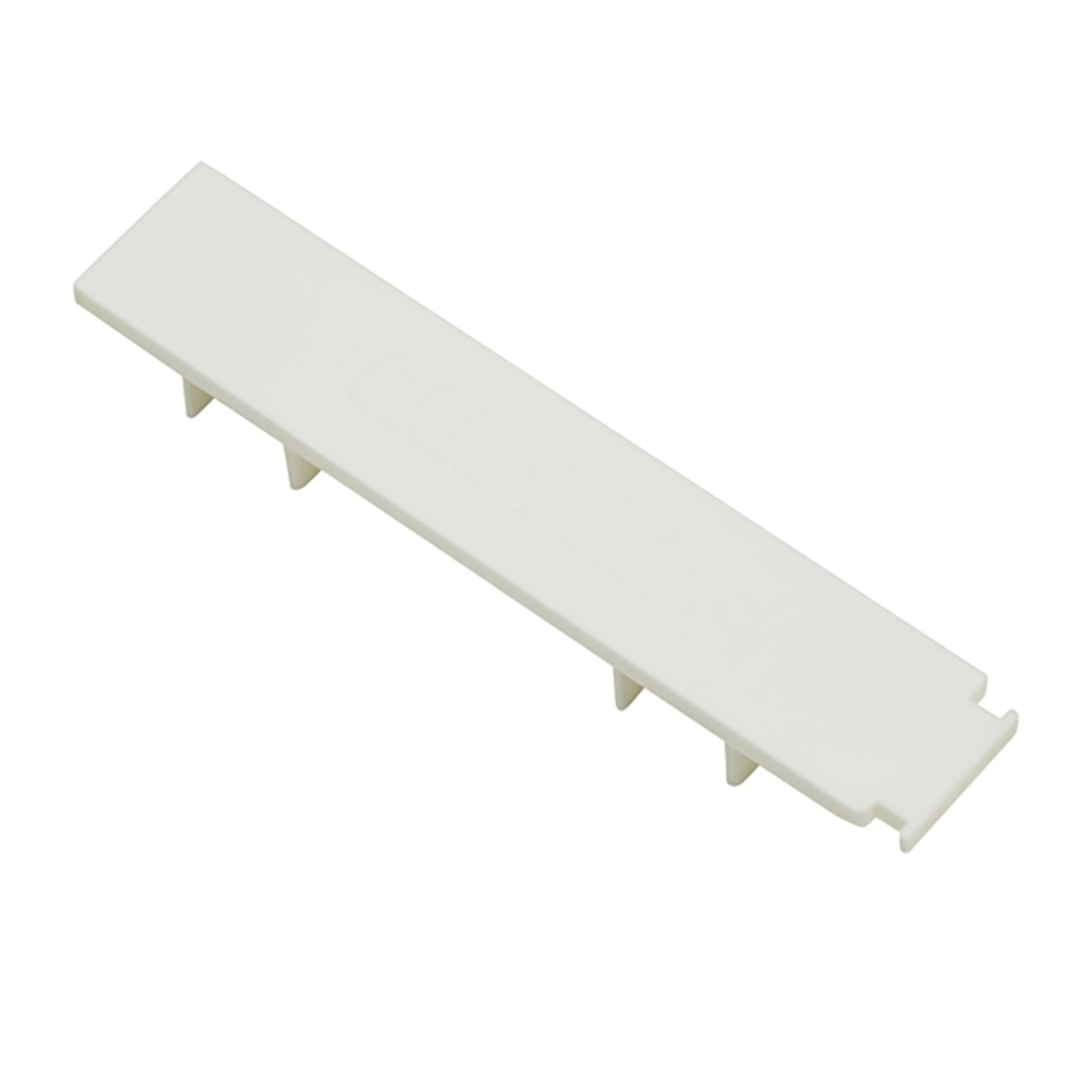 Gardinia GE3 3-Track White Curtain Rail End Caps - Durable Plastic 2-Pack
