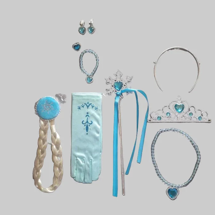 Enchanting Elsa Princess Costume Accessories Set for Girls - Complete 9-Piece Play Kit - Gomix Brands Outlet