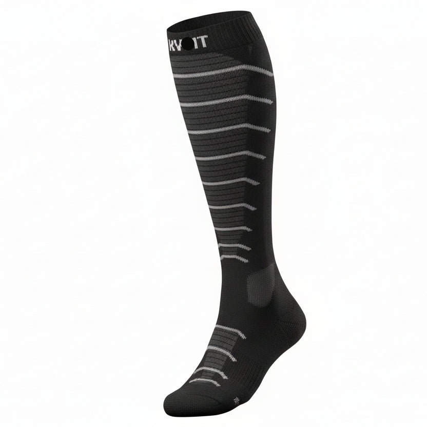 CRIVIT Wool Knee-High Socks black with light grey