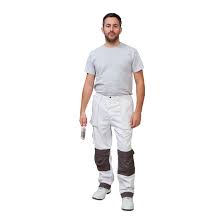Prodec Advance Painter's Trousers For Men Stain-Resistant White Work Trousers Pants