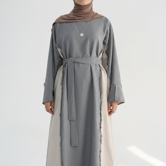 ABAYA 2025 New Muslim Closed Abaya Colorblocking Abaya Modest Abaya Women Dresses Femmes Robe Musulmane Women