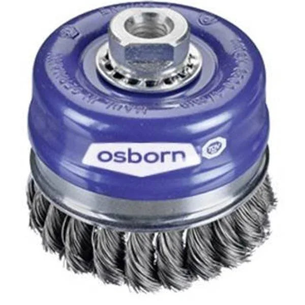 Osborn Superior 80mm M14 Braided Steel Wire Cup Brush for Grinders - Gomix Brands Outlet
