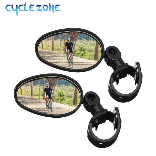 Universal 360° Rotatable Bicycle Rearview Mirrors (Pair) for Enhanced Cycling Safety