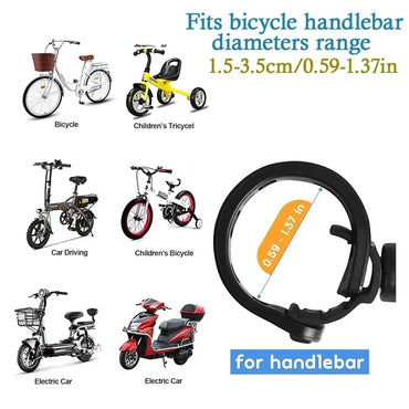 Universal 360° Rotatable Bicycle Rearview Mirrors (Pair) for Enhanced Cycling Safety - Gomix Brands Outlet