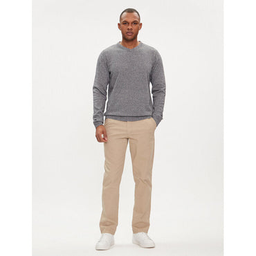 Jack & Jones Men's Classic Basic Fit Blue Crew Neck Long Sleeve Knit Sweater