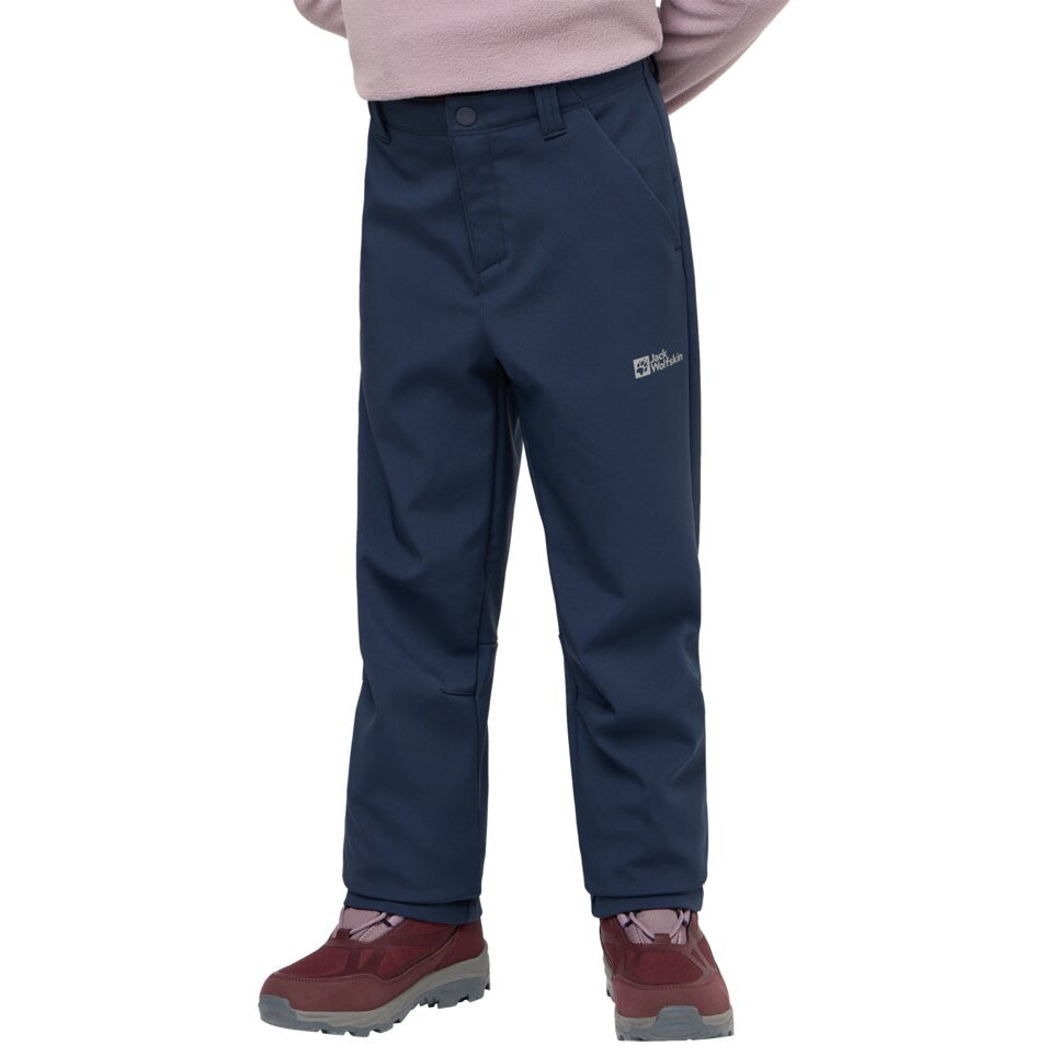 Jack Wolfskin Fourwinds Kids' Windproof Breathable Softshell Outdoor Pants