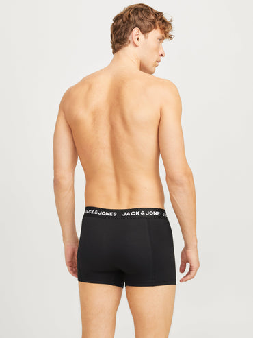 Jack & Jones Men's 8-Pack Cotton Stretch Trunks - Black Everyday Comfort