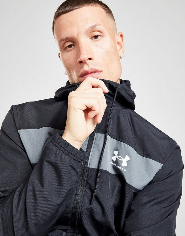 Under Armour Men's Rival Woven Jacket: Lightweight, Water-Repellent, Full-Zip Performance