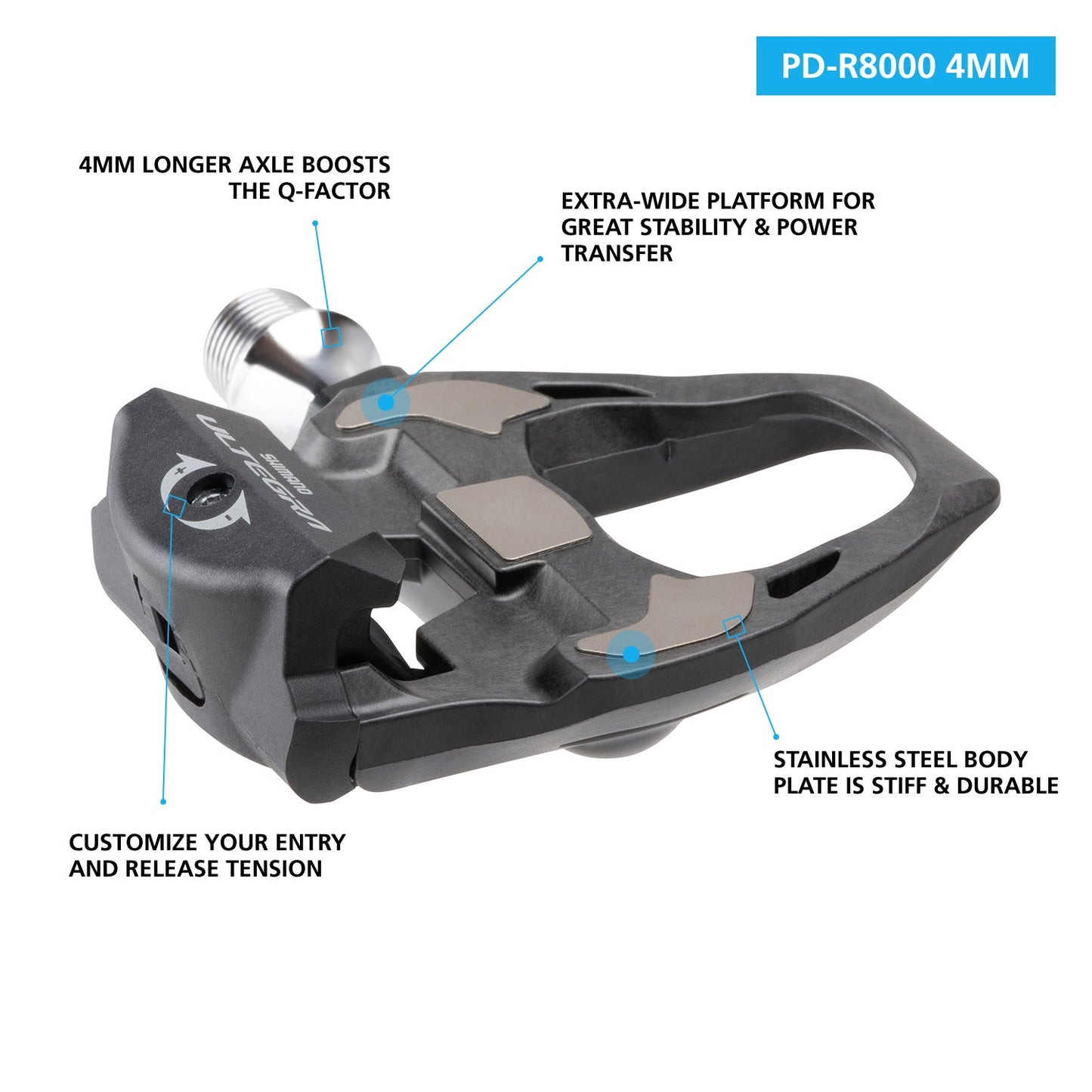 Shimano SPD-SL Carbon Road Pedals PD-R8000 Lightweight Carbon Composite
