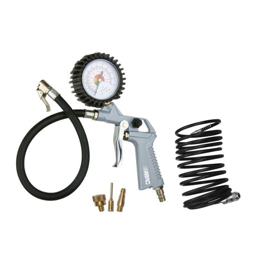 ABAC G811TI Inflator Kit with Gauge, Hose, 3 Nozzles