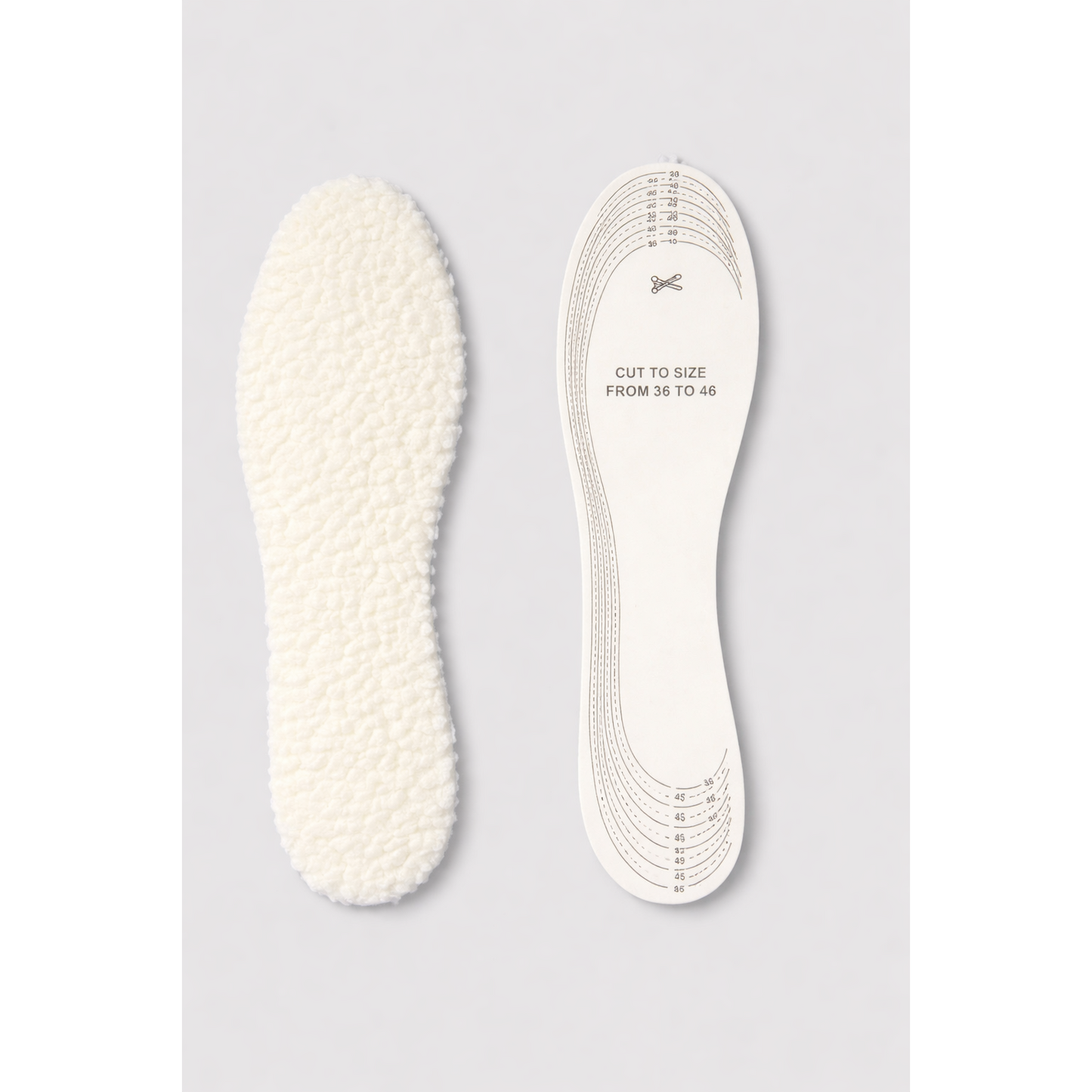 Sibba Wool Sheepskin Shoe Insoles – Warm, Cut-to-Size, Unisex