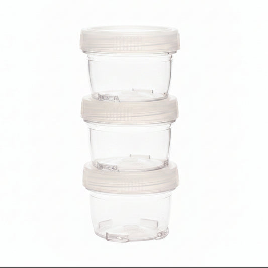 Herb And Storage Canister Set 3-Piece Transparent PET Polypropylene