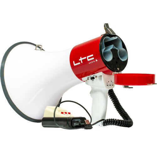 High-Power 50W Megaphone with USB, SD, Aux, Recording, and Siren