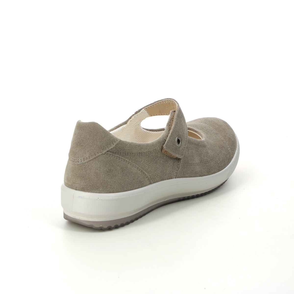Legero Tanaro Bar Women's Beige Suede Velcro Mary Jane Comfort Shoes