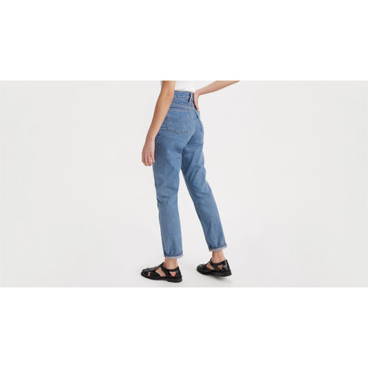 Levi's Women's High‑Waisted Boyfriend Jeans in Medium Indigo - Gomix Brands Outlet