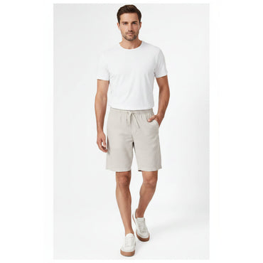 Livergy Men's Linen-Cotton Bermuda Shorts Beige L 52/54