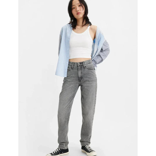 Levi's Women boyfriend Fit High-Waist Straight Leg Grey Denim Jeans - Gomix Brands Outlet