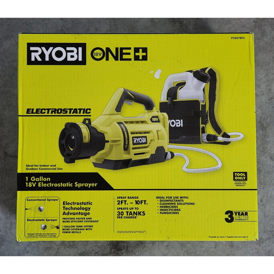 RYOBI ONE+ 18V Cordless Electrostatic 1 Gallon Sprayer for Efficient Coverage