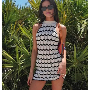 Zara Blogger Favorite Striped Knit Mini Dress for Women - Gomix Brands Outlet