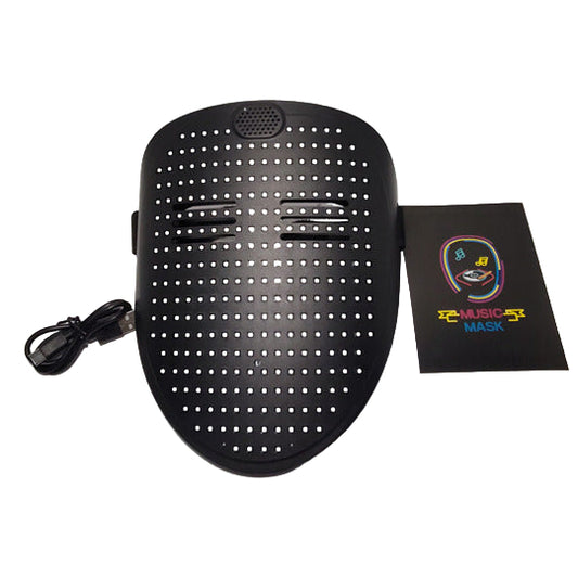 Dynamic LED Face Mask with Gesture Controls, Luminous Digital Display for Parties
