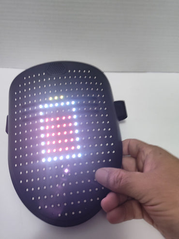 Dynamic LED Face Mask with Gesture Controls, Luminous Digital Display for Parties