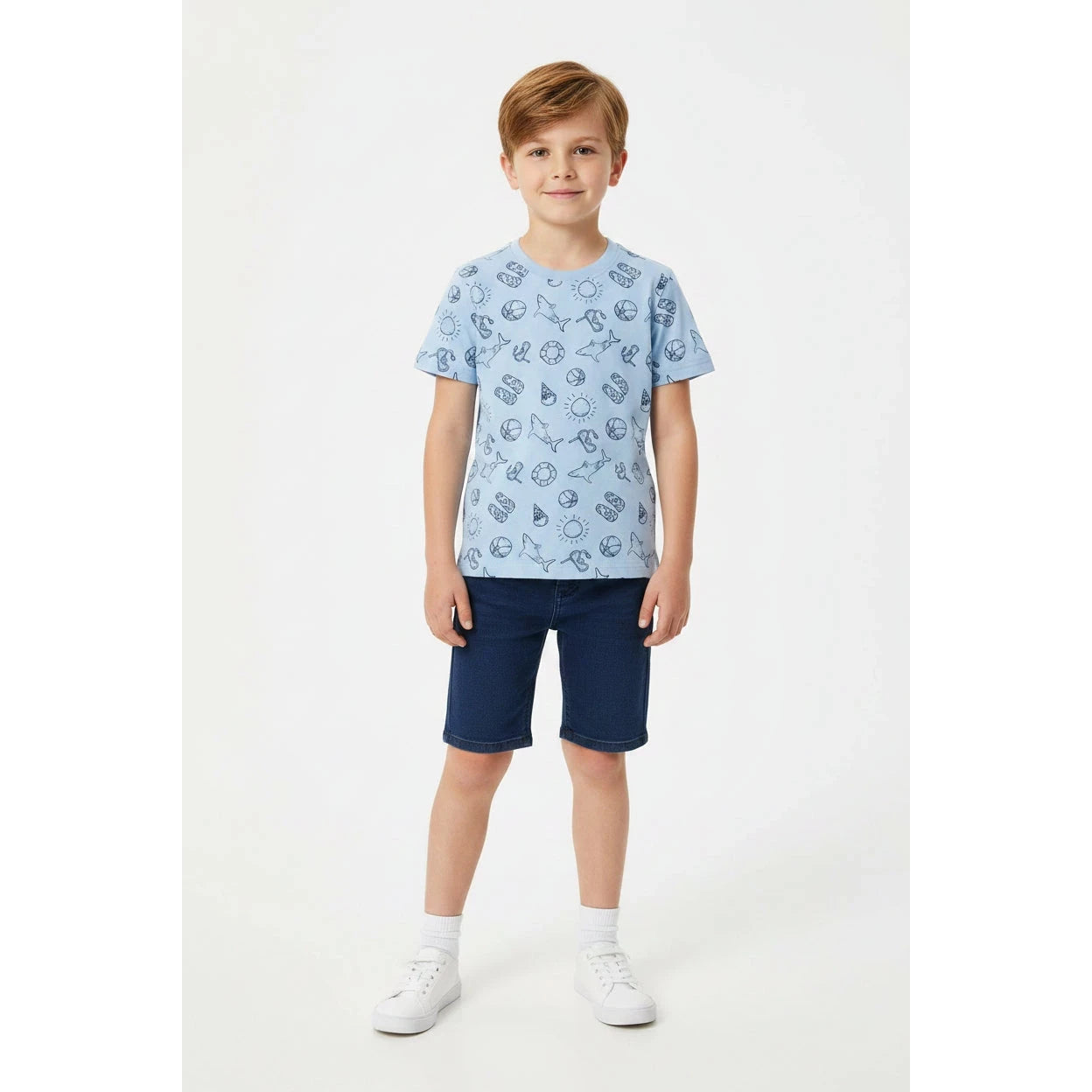 Lupilo Boys' Short Sleeve T-Shirt Cotton Round Neck