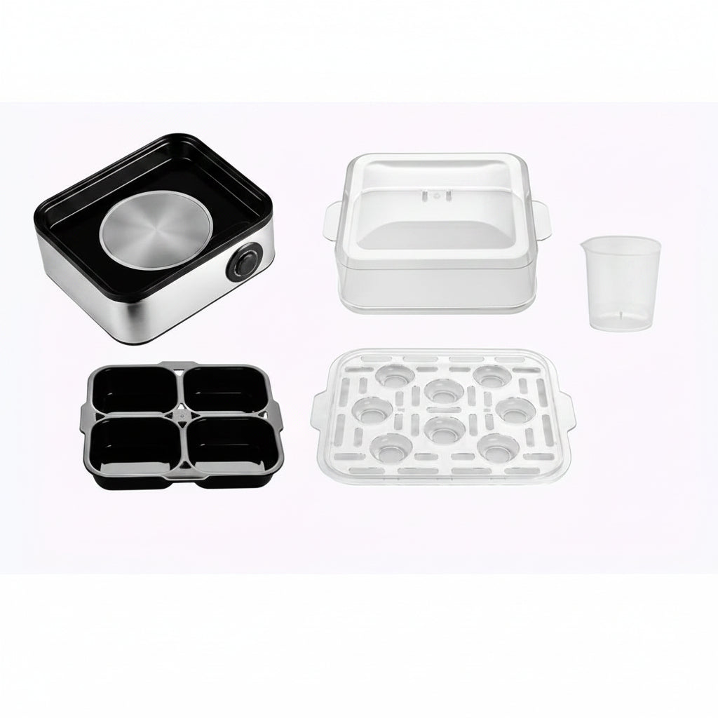 Venga! VG EK 3000 Egg Cooker 2-in-1 8 Eggs 500W Stainless Steel