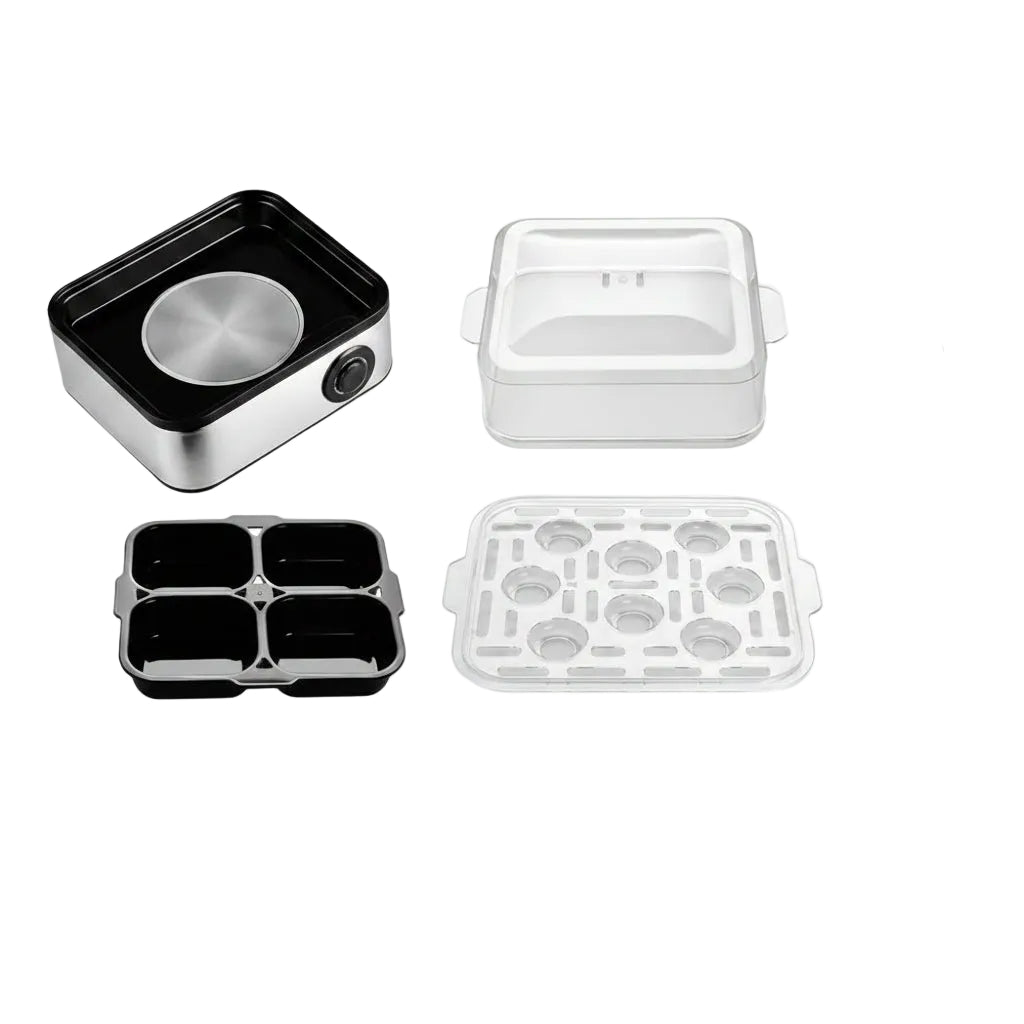 Venga! VG EK 3000 Egg Cooker 2-in-1 8 Eggs 500W Stainless Steel
