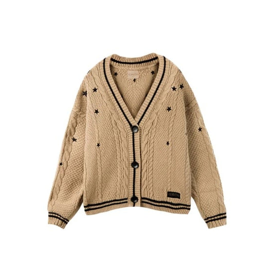 Golden Brown Taylor Swift Fearless Taylor's Version Chunky Knit Cardigan XL/2XL