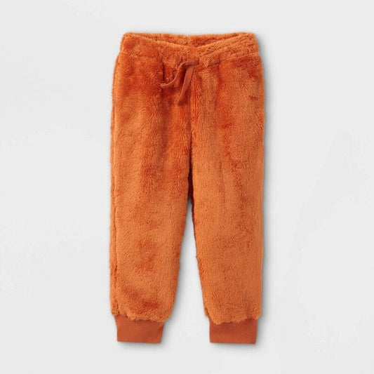 Cat & Jack Toddler Boys Orange Sherpa Jogger Pull-On Pants