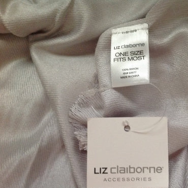 Liz Claiborne Ladies Platinum Rayon Wrap Scarf New With Tags