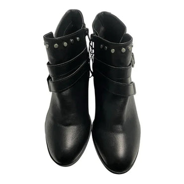 A.N.A. Black Studded Buckle Ankle Booties - Gomix Brands Outlet