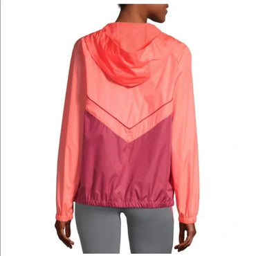 Xersion Women's Water Resistant Half-Zip Hooded Windbreaker Jacket