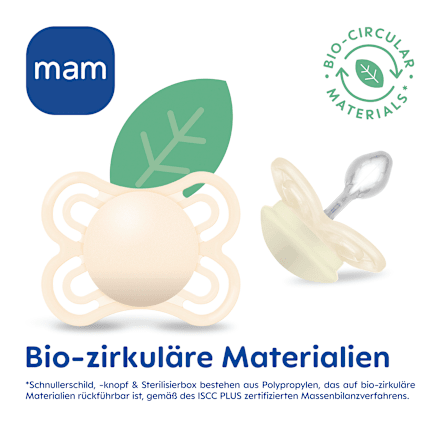 MAM Perfect Night Silicone Pacifier Blue Mint 0-6 Months 2-Pack