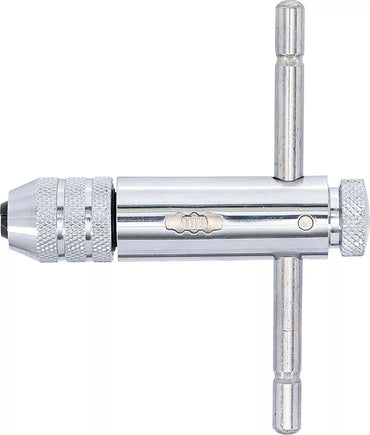 BGS TECHNIC 80mm Adjustable Ratchet Tap Wrench for Precision Thread Cutting