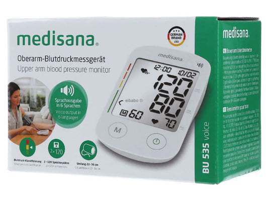 Medisana BU 535 VOICE Upper Arm Blood Pressure Monitor, Automatic, Accurate Readings - Gomix Brands Outlet
