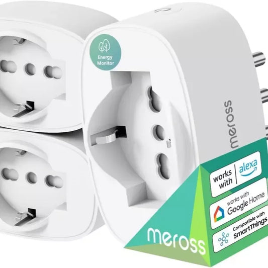 Meross Smart WiFi Socket: Energy Monitoring, 16A, Timer, Voice Control - Gomix Brands Outlet